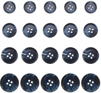 Obrázek produktu pro Kulaté knoflíky, 20 ks, 4 otvory, pro kutily, pro miminka, šití, doplňky