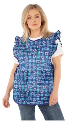 Produktbild von Chasuble Schürze mit Rüsche geblümt 2 Taschen seitlich bindbar, Größe:L, Modell:Dessin 4