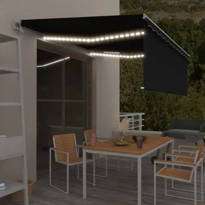 Produktbild von Maison Exclusive - Markise Automatisch mit Rollo LED Windsensor 4,5x3m Anthrazit
