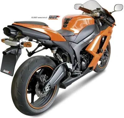 Produktbild von Mivv SPORT Schalldämpfer SUONO SLIP-ON Edelstahl Caps für KAWASAKI ZX-6 R BJ 2007 > 2008