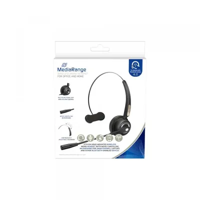 Produktbild von MediaRange MROS305, Kabellos, Büro/Callcenter, 20 - 20000 Hz, 55 g, Kopfhörer, Schwarz