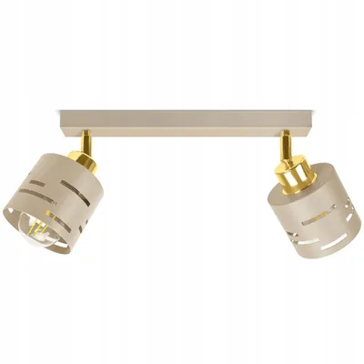 Zdjęcie produktu dla Lampa sufitowa LUXOLAR Laser, 32 cm, 2 źródła światła, beżowa, złota, z możliwością regulacji, gwint E27
