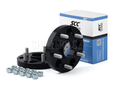 Obrázek produktu pro Rozšiřovací podložky SCC 20mm 5/114,3 - 67,1 mm (matice M12x1,5) 14191BW černé