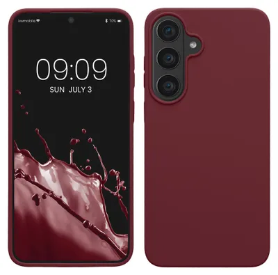 Produktbild von kwmobile Handyhülle für Samsung Galaxy S26 FE Hülle - Case Silikon - Kabelloses Laden - Schutzhülle Cover in Bordeaux Violett
