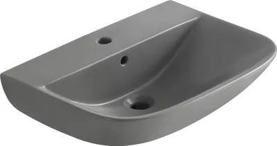 Produktbild von sanicomfort Waschbecken Rivo 60 cm hellgrau matt, Hänge Waschtisch aus Keramik