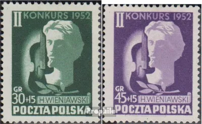 Produktbild von Briefmarken Polen 1952 Mi 785-786 (kompl.Ausg.) postfrisch Wieniawski Geigen Wettbewerb