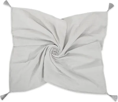 Produktbild von Musselin-Babydecke mit Quasten - Grau