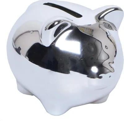 Immagine prodotto di Salvadanaio 8 cm Maialino Argento 12 pezzi 2765