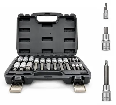 Produktbild von Bituxx Sechskant-Bit-Stecknuss Satz 17tlg, schwarz, MS-13383