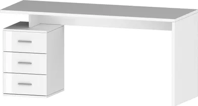 Produktbild von Schreibtisch >Novara< in Weiß Hochglanz - 160x75x60cm (BxHxT)