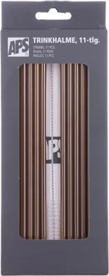 Produktbild von APS-Germany Trinkhalm Kupfer-Look 11er, Kupfer, Edelstahl, 10 Stück(e), 8 mm, 215 mm