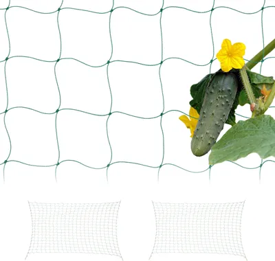 Produktbild von Relaxdays Ranknetz 3er Set, für Gewächshaus, 180x500 cm, Rankhilfe Gurken, Maschenweite 10 cm, Gewächshausnetz, PE, grün
