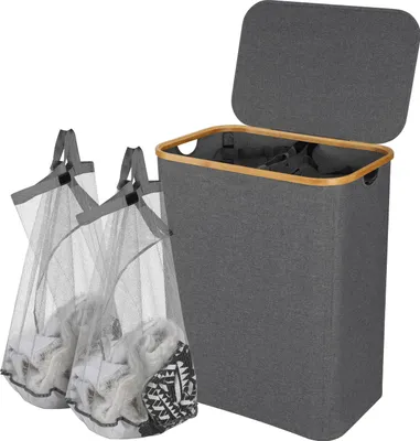 Immagine prodotto di Jayseuw cesto portabiancheria, grigio 57 x 37 x 69 cm