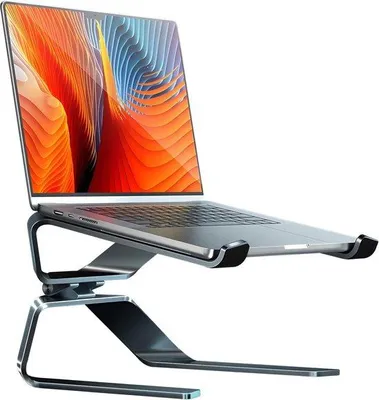 Immagine prodotto di Supporto ergonomico in alluminio per laptop da ufficio, 14-17,3 pollici, regolabile
