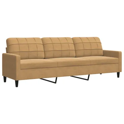 Produktbild von 3-Sitzer-Sofa Braun 210 cm Samt