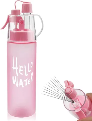 Productafbeelding van Drinkfles met sproeifunctie - 580 ml - Met rietje