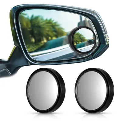 Obrázek produktu pro 2 kusy zrcátek do auta, eliminující mrtvé úhly, otočná o 360°, konvexní, samolepicí, univerzální