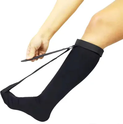 Produktbild von Fersenspornsocke – Fersenspornschiene – Fersenspornsocken – Nachtsocke – S/M – Schwarz – 1 Paar – CHPN