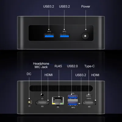 Image de Mini PC avec processeur Intel Core i5, 16 Go de RAM, 512 Go de SSD, ordinateur de bureau, Windows 11 Pro