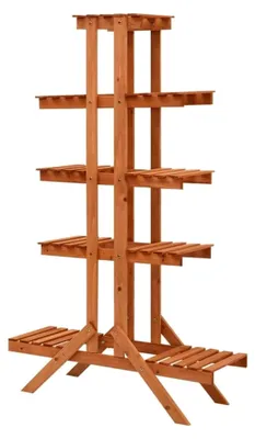 Produktbild von Pflanzenständer aus massivem Brennholz, 83 x 25 x 132 cm
