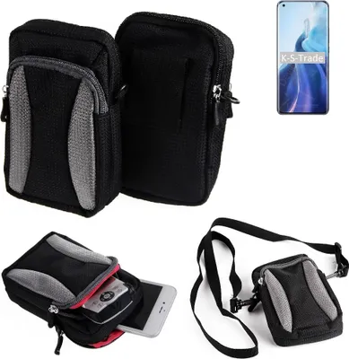 Produktbild von K-S-Trade Holster Schutz Hülle kompatibel mit Xiaomi Mi 11 Ultra Handy Hülle Gürteltasche Umhängetasche mit Zusatzfach schwarz