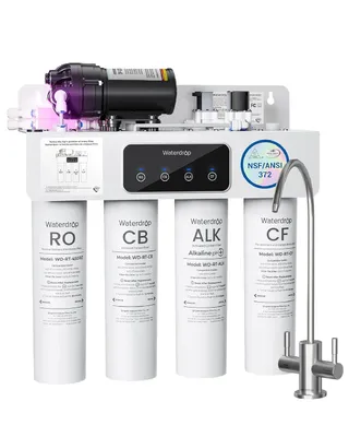 Produktbild von Waterdrop T4-A Alkalischer Umkehrosmoseanlage, NSF/ANSI 372 , 10-stufige Filtration, 450GPD Tankloses RO-Wasserfiltersystem