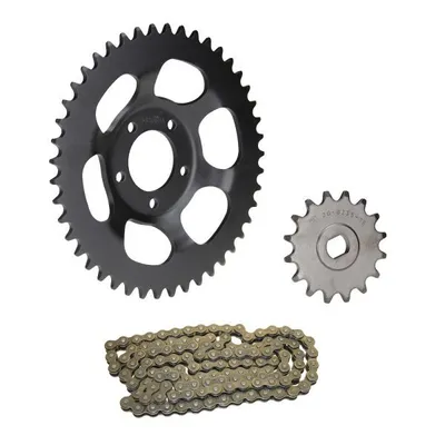 Produktbild von Kettensatz 3-teilig schwarz 16/45 Zähne für Hercules Prima GT GX