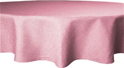 A close-up view of a round tablecloth draped over a table.