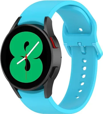 Produktbild von Sport Ersatz Armband für Samsung Galaxy Watch 5 40 / 44 mm Silikon Band Loop, Größe:40 mm, Farbe:Himmelblau