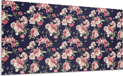 Produktbild von Blumenmuster Auf Dem Hintergrund – Selbstklebende Fliesen – Wandverkleidung – Wandpaneel – PVC Fliesen – Vinylflisen – PCV Flisen – Selbstklebend – Wanddeko –100 x 50 cm