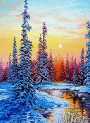 Immagine prodotto di NORIMPEX Quadro diamantato Fiume in inverno 30x40cm