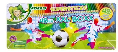 Produktbild von Jolly Buntstifte Supersticks Fußball XXL Boxx 48 Stück HB