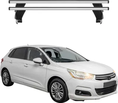 Image de Menabo Barres de toit Transversales pour Citroen C4 II 2010-2018 Alu Gris 2x ABE