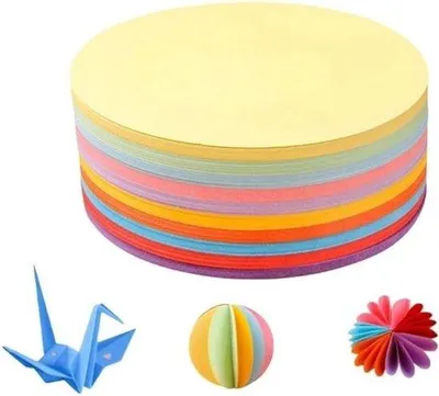 Obrázok produktu pre 500 kusov papierových výrezov v kruhovej forme, s priemerom 5,9 palca, v rôznych farbách, vhodné na DIY projekty pletenia, dekorácie do školy a kancelárie