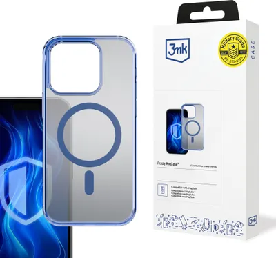 Produktbild von 3mk Schutzhülle Frosty MagCase Cover für Apple iPhone 15 Pro grau Backcover kompatibel mit MagSafe