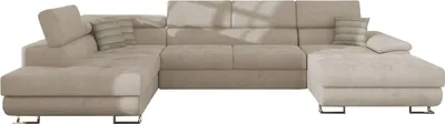Produktbild von MIRJAN24 Ecksofa Cotere Bis, Eckcouch mit Bettkasten, U-Form Schlafsofa vom Hersteller, Wohnlandschaft (Uttario Velvet 2979 + Senegal 825, Seite: Links)