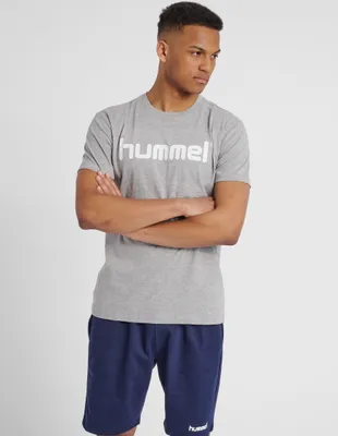 Produktbild von Hummel Hmlgo Baumwolle Logo T-Shirt S/S Grey Melange Grey Melange S