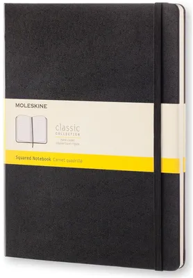 Obrázek produktu pro Moleskine 805-12-7289-529-2, Jednobarevný, Černá, Matný, 70 g/m², Čtverečkovaný papír, Pevná vazba