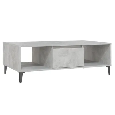 Image de vidaXL Table basse gris béton 103,5x60x35 cm Bois composite