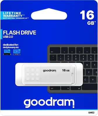 Produktbild von Goodram USB-Stick UME2 16 GB USB Typ-A 2.0 Weiß