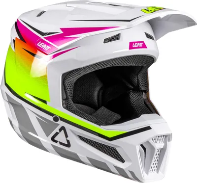 Obrázok produktu pre Leatt 2.5 V26 motokrosová prilba, biela/ružová/žltá, S (55/56)