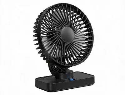 Produktbild von Tischventilator oszillierend 4500mAh 4 Geschwindigkeiten 5.5 Zoll USB Digitalanzeige für Büro Zuhause und Outdoor