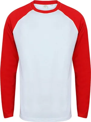 Immagine prodotto di SF Men SF271 | T da baseball a maniche lunghe / Taglio lungo - Colore: Heather Grey/Black - Taglia: XL