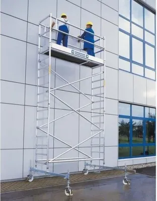 Produktbild von Günzburger Steigtechnik Rollgerüst 0,75 x 2,45 m Plattformhöhe 2,45 m - 171235