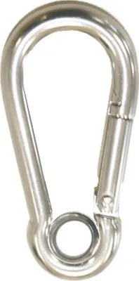 Produktbild von Karabinerhaken Ø 4 x 40 mm mit Kausche aus Edelstahl V4A