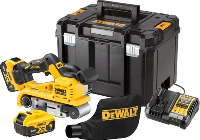 Image de Ponceuse à bande XR 18V bruhless - DEWALT - avec 2 batteries 18V 5.0Ah - chargeur - DCW220P2-QW