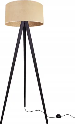 Obrázek produktu pro Stojací lampa s trojnožkou a dřevěným stínidlem, 45 cm