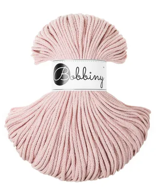Zdjęcie produktu dla Sznurek pleciony bawełniany Bobbiny Junior / Pastelowy Róż / Pastel Pink / 3mm / 100m