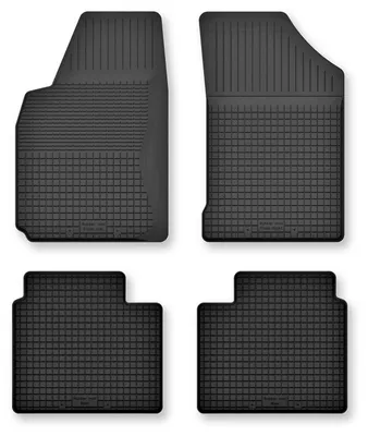 Productafbeelding van Rubberen automatten voor Ford Ranger 2012-2019 – 4-delig, zwart, op maat – Wielganizator Semi-Universal