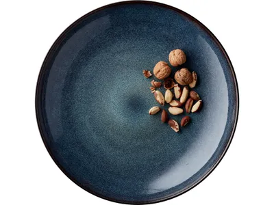 Produktbild von BITZ 821187, Servierschale, Steingut, Schwarz, Blau, Rund, 40 cm